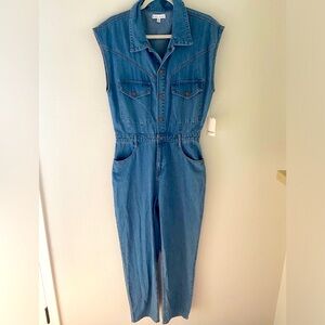 Miou Muse Sleeveless Denim Jumpsuit Size M
NWT
